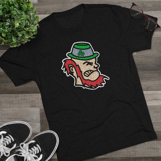 IRISH MASCOT-heather black-Unisex Tri-Blend Crew Tee