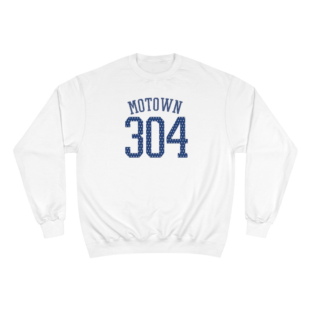 MOTOWN arched_304 (mesh typography)-Champion Sweatshirt