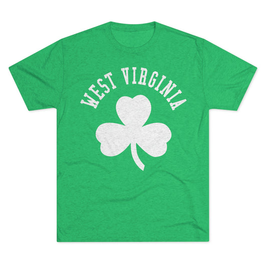 WEST VIRGINIA ARCH SHAMROCK-Unisex Tri-Blend Crew Tee