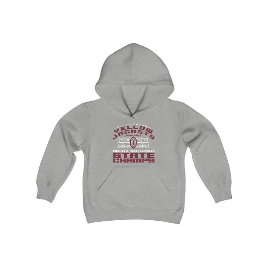 WILLIAMSTOWN YELLOWJACKETS 2022-2023 FOOTBALL GRAPHIC STATE CHAMPS-Youth Heavy Blend Hooded Sweatshirt