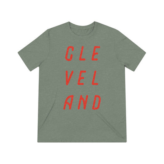 CLEVELAND_STACKED-Unisex Triblend Tee