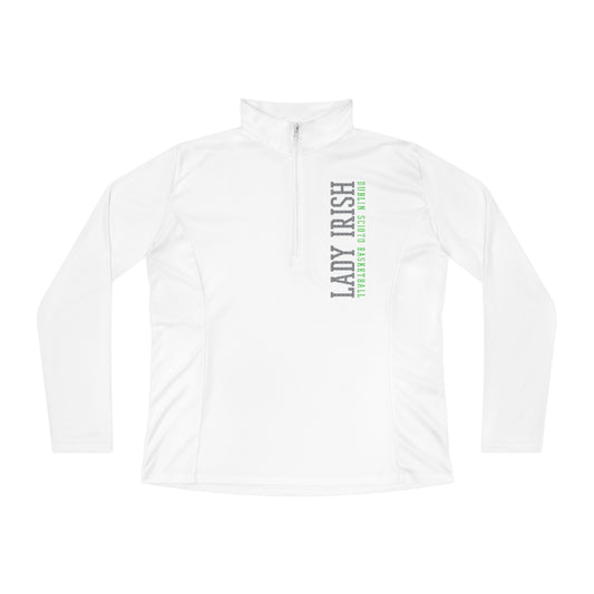 LADY IRISH BASKETBALL-vertical-Ladies Quarter-Zip Pullover
