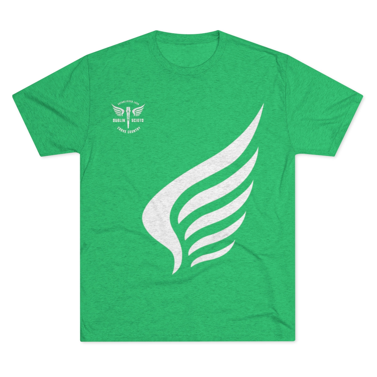 Running wing graphic/SCIOTO XC Winged Spike — Men's Tri-Blend Crew Tee