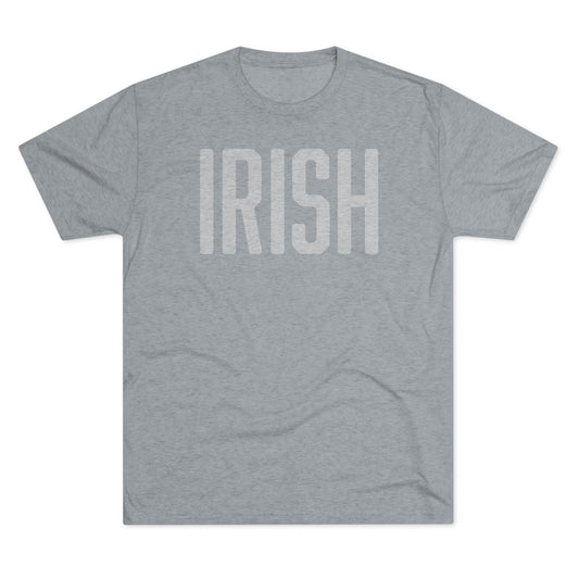 IRISH-SUBTLE PRINT_20% BLACK_PREMIUM HEATHER Unisex Tri-Blend Crew Tee