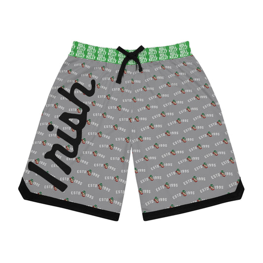 SCIOTO IRISH-ESTABLISHED 1995_MASCOT HEAD-Basketball Rib Shorts (AOP)