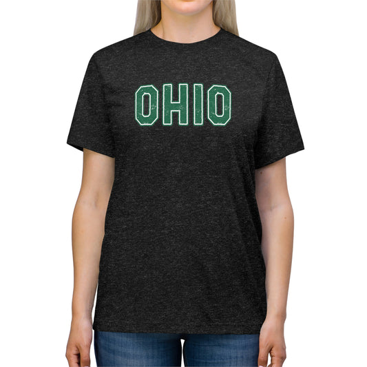 O H I O_GREEN-Unisex Triblend Tee