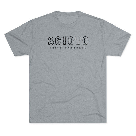 SCIOTO (outline) IRISH BASEBALL-Unisex Tri-Blend Crew Tee