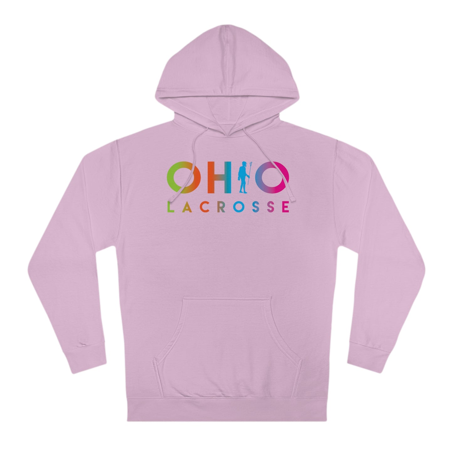 COLOR FADE OHIO LACROSSE_(back) LAX PLAYER-Unisex Hooded Sweatshirt