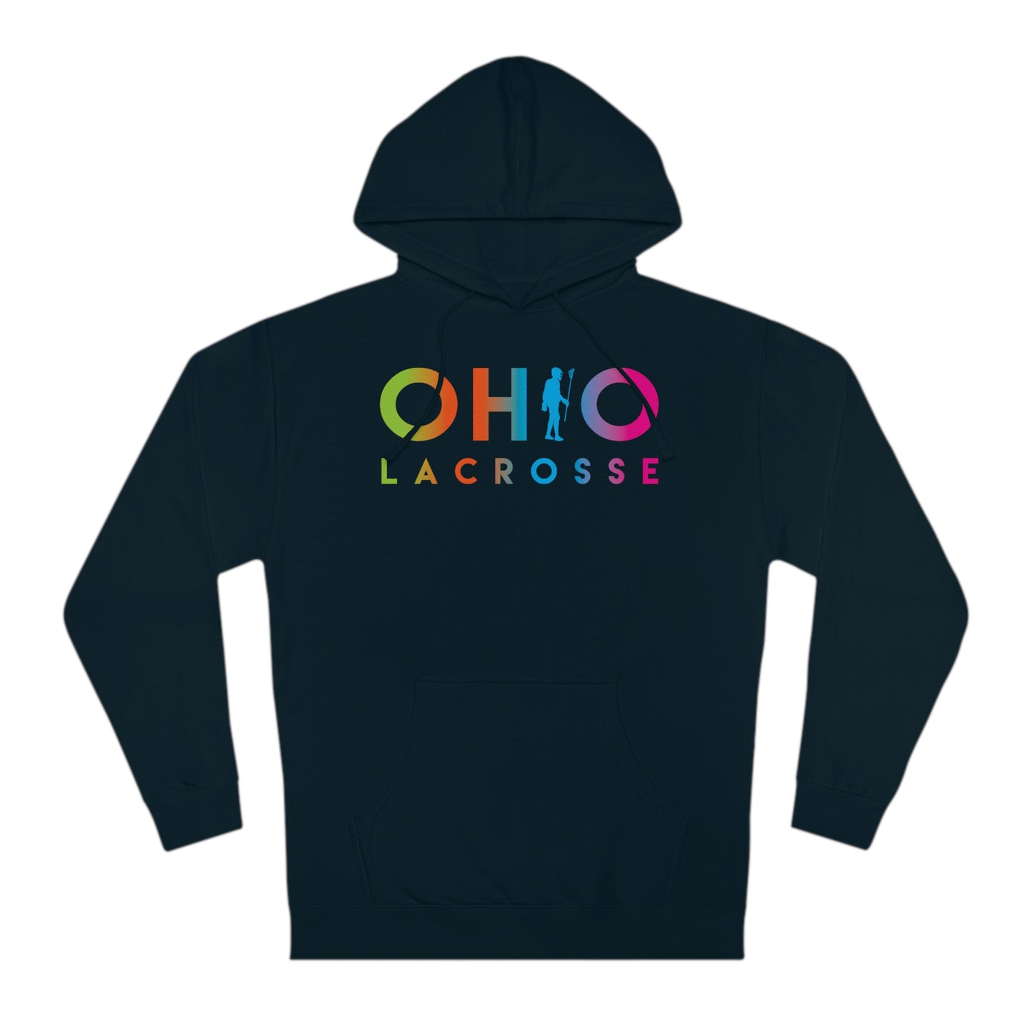 COLOR FADE OHIO LACROSSE_(back) LAX PLAYER-Unisex Hooded Sweatshirt