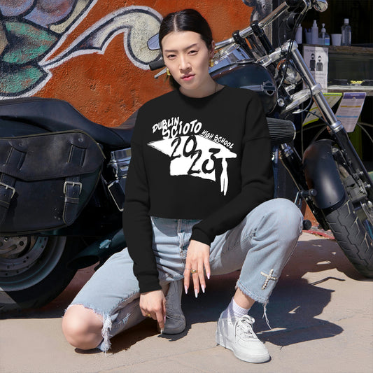 DUBLIN SCIOTO HIGH SCHOOL 2023_GRAD CAP-Women's Cropped Sweatshirt