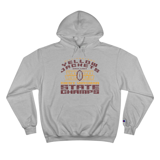WILLIAMSTOWN YELLOW JACKETS 2022-2023 STATE CHAMPIONS FOOTBALL GRAPHIC-Champion Hoodie