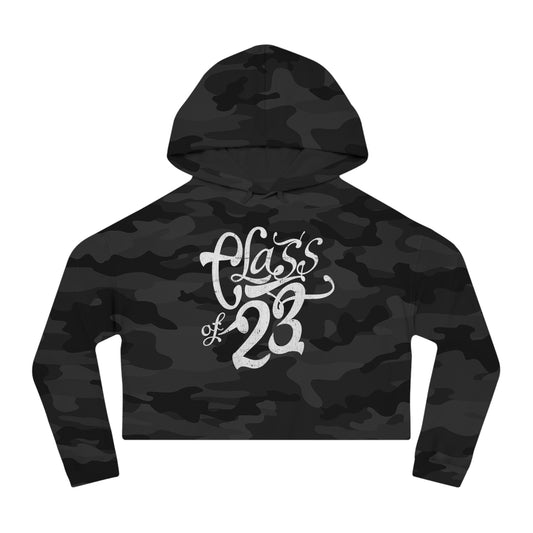 CLASS OF 23_handscripted_Women’s Cropped Hooded Sweatshirt