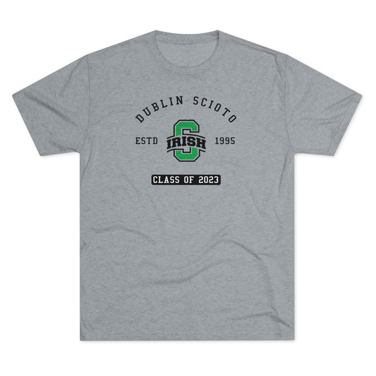 DUBLIN SCIOTO_ESTD 1995_SCIOTO LOGO_CLASS OF 2023-Unisex Tri-Blend Crew Tee