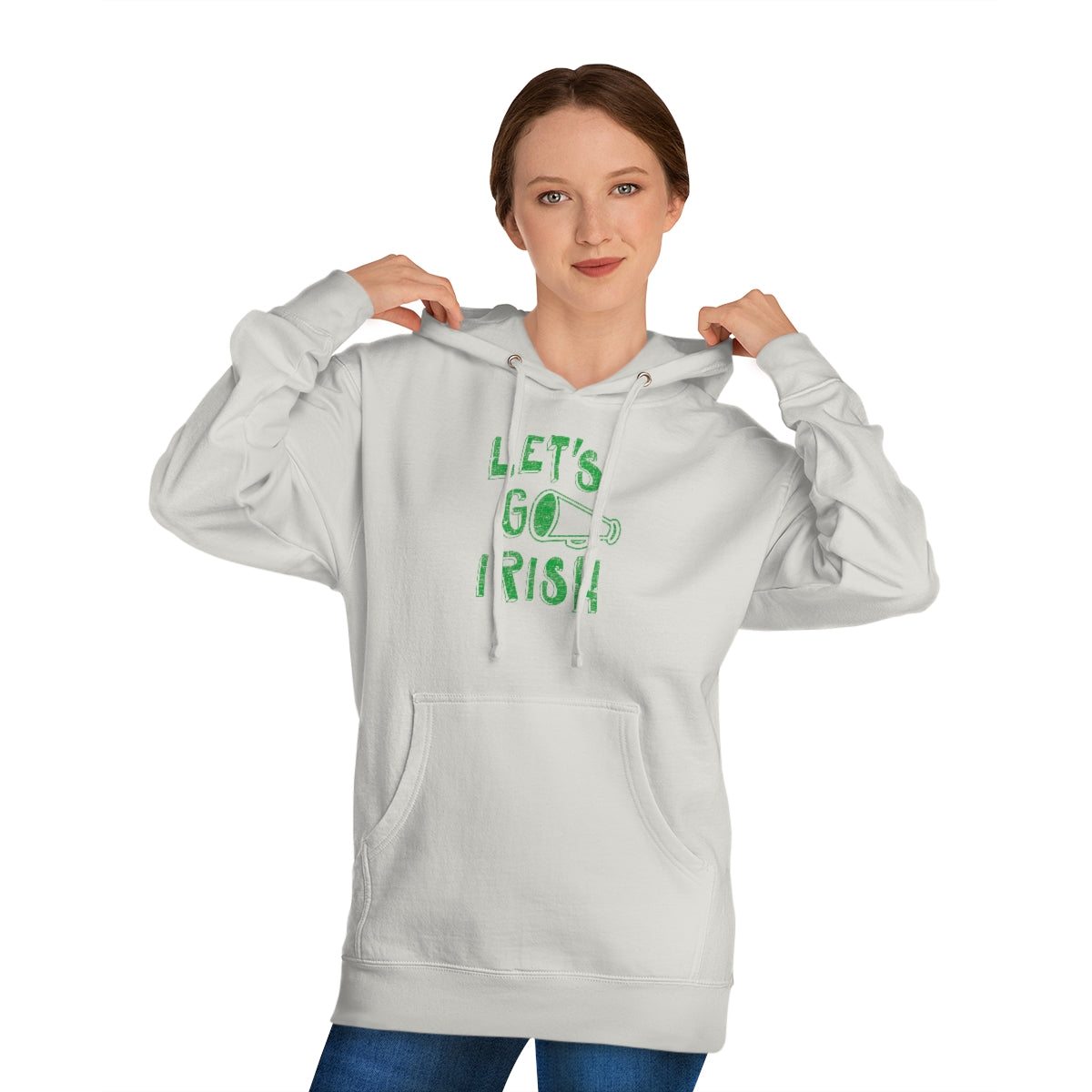 LET'S GO IRISH_MEGAPHONE-Unisex Hooded Sweatshirt