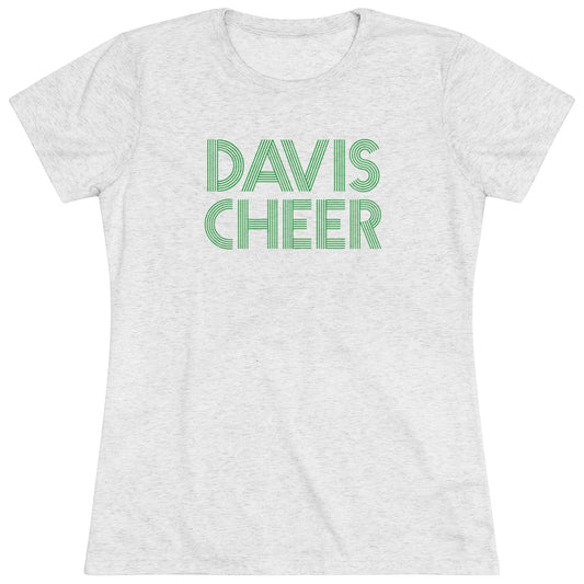 DAVIS CHEER_graphic lines-Women's Triblend Tee