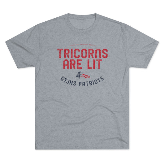 TRICORNS ARE LIT_MASCOT-Unisex Tri-Blend Crew Tee