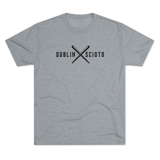 DUBLIN SCIOTO_BATS CROSSED-Unisex Tri-Blend Crew Tee