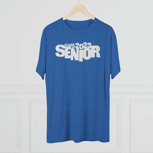 CLASS OF 24 SENIOR TYPOGRAPHY-Unisex Tri-Blend Crew Tee