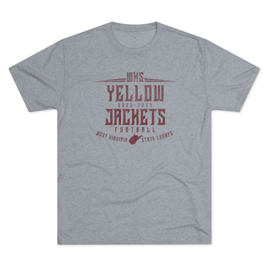 WHS YELLOWJACKETS 2022-2023 WV STATE CHAMPS_Unisex Tri-Blend Crew Tee