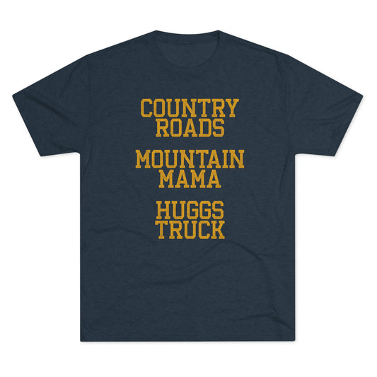 COUNTRY ROADS_MOUNTAIN MAMA_HUGGS TRUCK-Unisex Tri-Blend Crew Tee