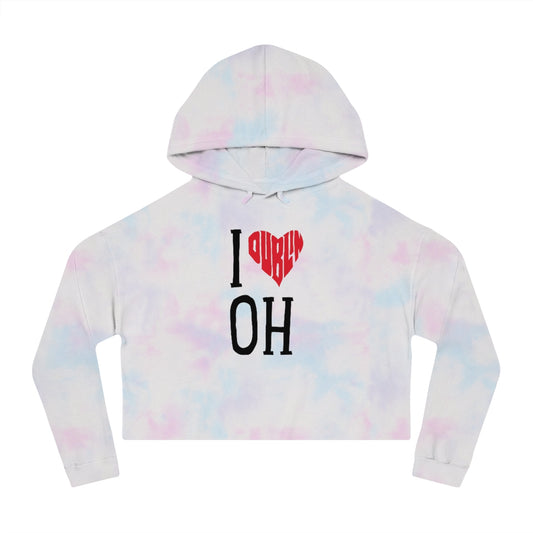 OHIO+DUBLIN LOVE-Women’s Cropped Hooded Sweatshirt