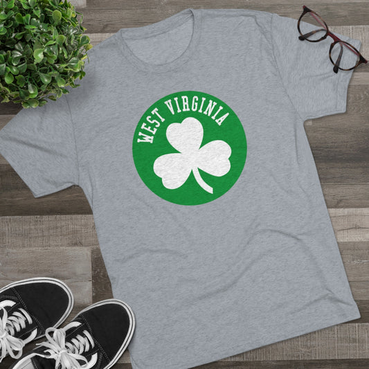 WEST VIRGINIA_SHAMROCK-Unisex Tri-Blend Crew Tee