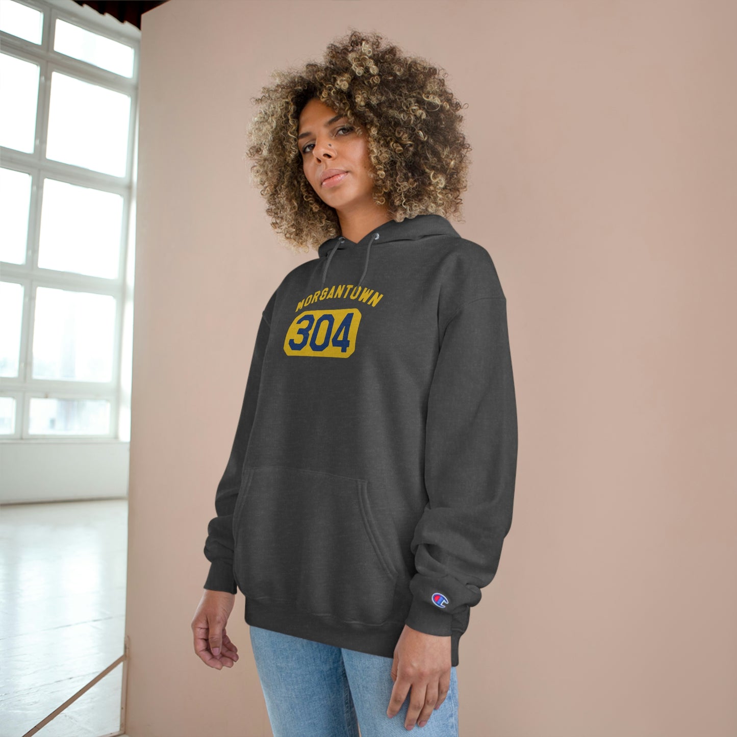 MORGANTOWN arched_304-Champion Hoodie