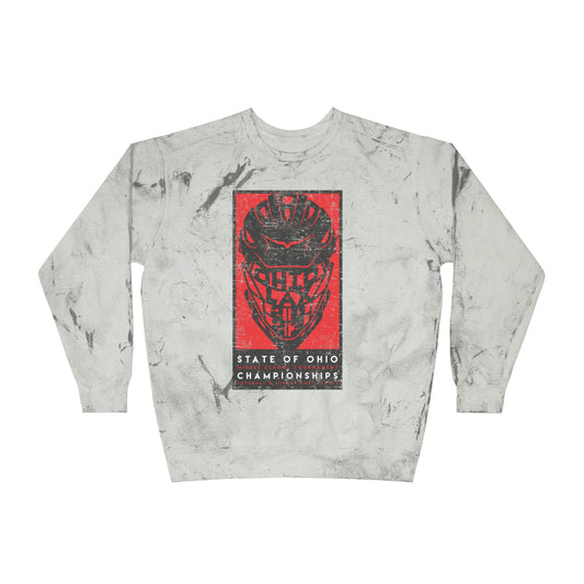 LTD_HELMET_OHIO LAX 2023-(back) OH LAX-Unisex Color Blast Crewneck Sweatshirt