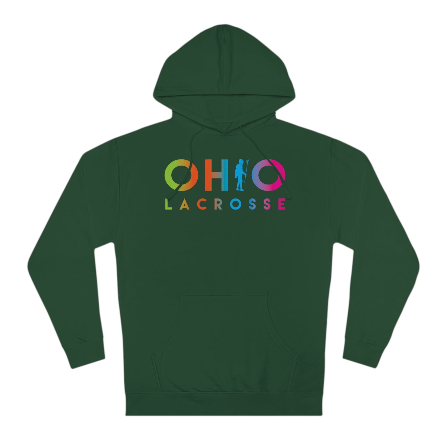 COLOR FADE OHIO LACROSSE_(back) LAX PLAYER-Unisex Hooded Sweatshirt