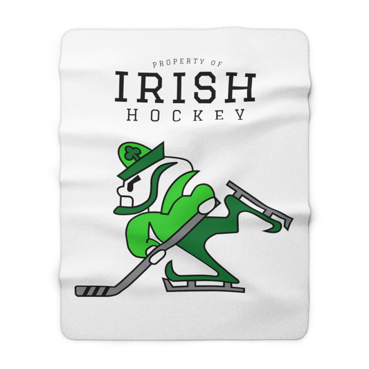 IRISH HOCKEY SKATER LOGO-60″ x 80″Sherpa Fleece Blanket