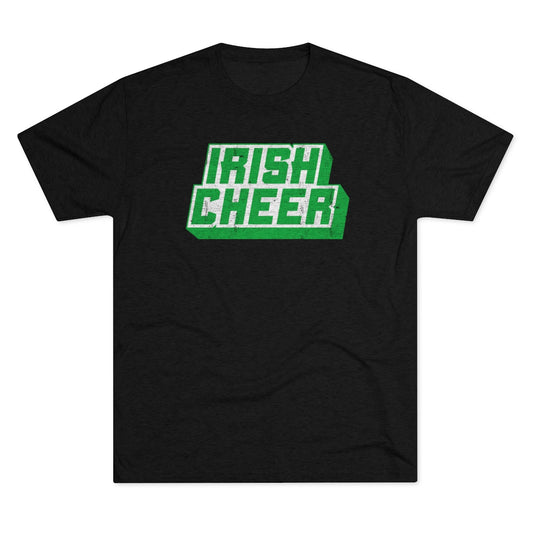 IRISH CHEER_DIMENSIONAL_Distressed-Unisex Tri-Blend Crew Tee