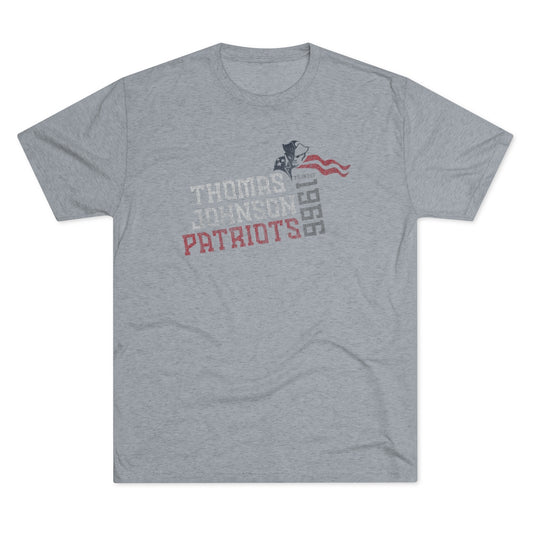 THOMAS JOHNSON PATRIOTS-MASCOT-FOUNDED-Unisex Tri-Blend Crew Tee