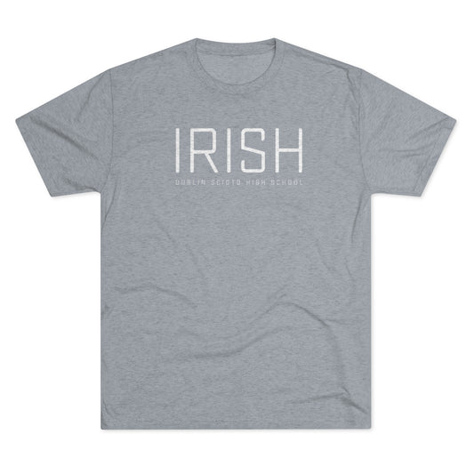 IRISH-DUBLIN SCIOTO HIGH SCHOOL_White print - Men's Tri-Blend Crew Tee