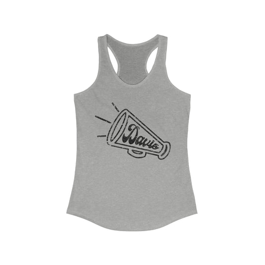 DAVIS CHEER_MEGAPHONE_BLACK-Women's Ideal Racerback Tank
