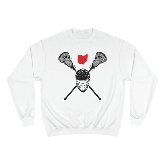 HELMET STICKS_OH STATE SHAPE-Champion Sweatshirt