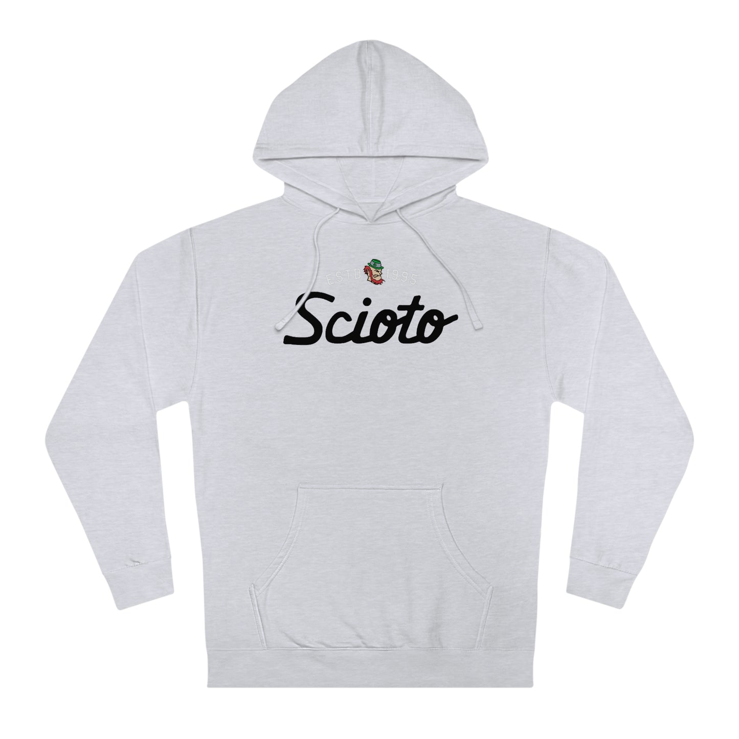 SCIOTO SCRIPT_LEPRECHAUN ESTD 1995-Unisex Hooded Sweatshirt