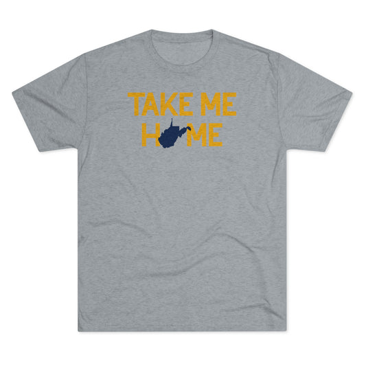 TAKE ME HOME_WV STATE SHAPE SUBSTITUTION-Unisex Tri-Blend Crew Tee
