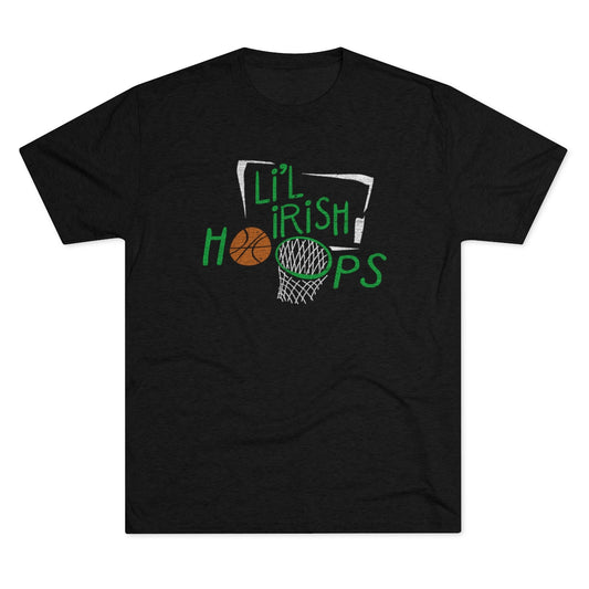 LITTLE IRISH HOOPS_Distressed-Unisex Tri-Blend Crew Tee