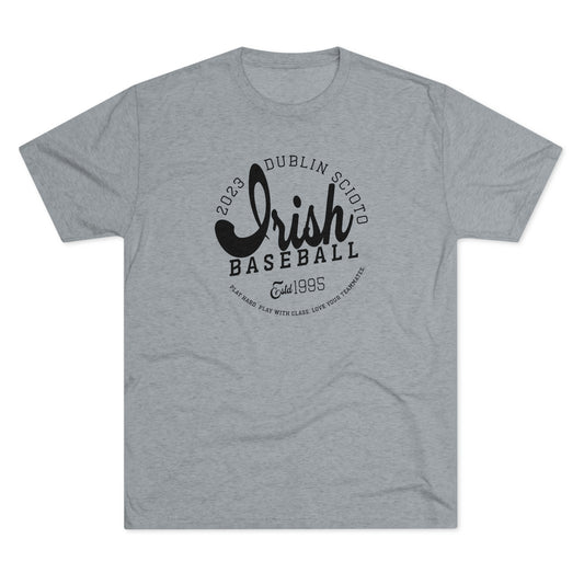 IRISH(script) BASEBALL_2023 DUBLIN SCIOTO_EST 1995-Unisex Tri-Blend Crew Tee