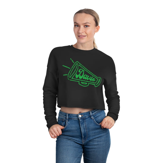 DAVIS CHEER_MEGAPHONE-Women's Cropped Sweatshirt