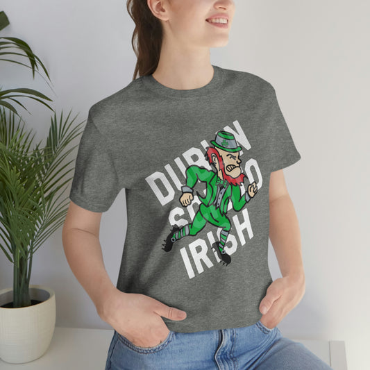 LEPRECHAUN_OVERPRINT_DUBLIN SCIOTO IRISH-Unisex Jersey Short Sleeve Tee