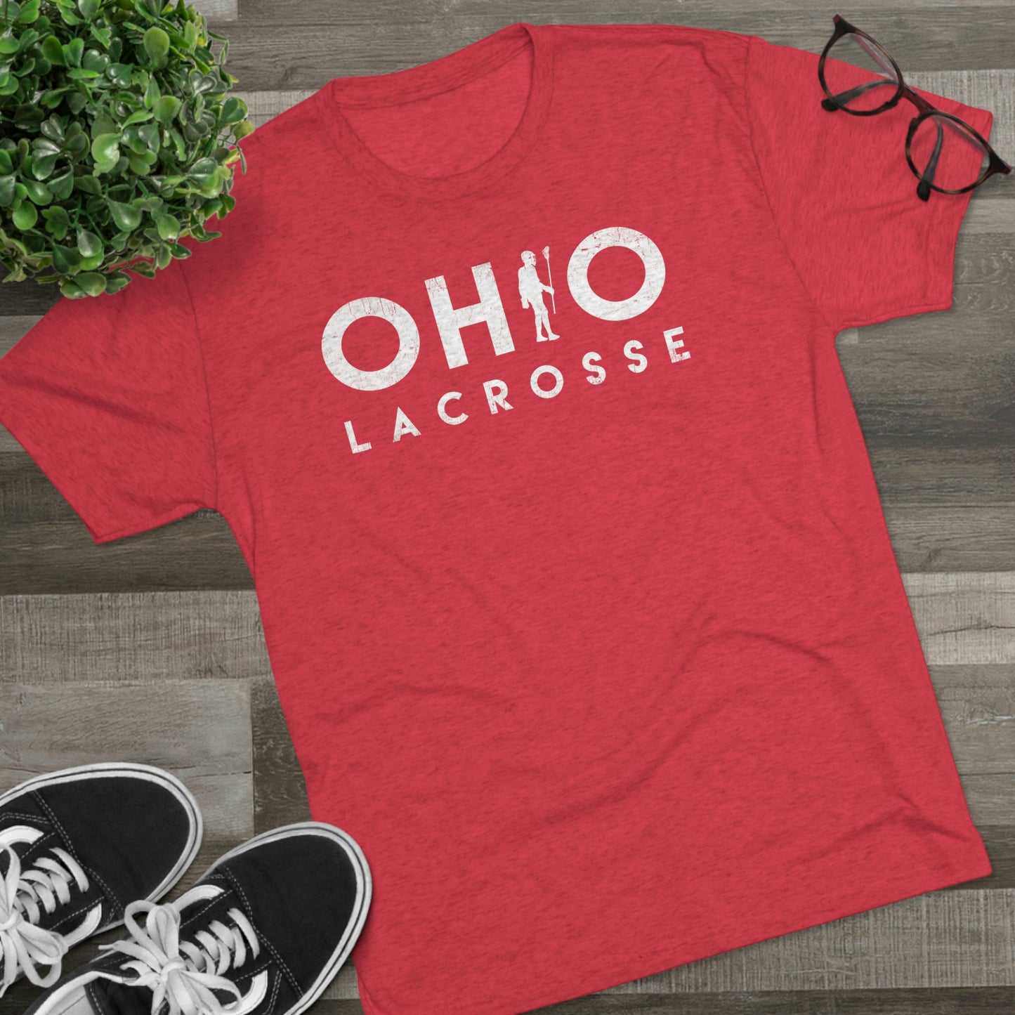 OHIO_PLAYER SUBSTITUTION_LACROSSE-Distressed-Unisex Tri-Blend Crew Tee