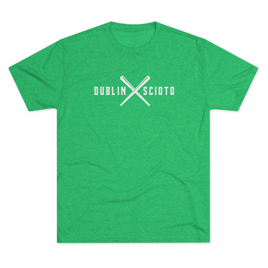 DUBLIN SCIOTO_BATS CROSSED-Unisex Tri-Blend Crew Tee