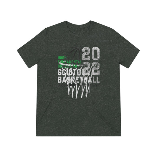 2022_SCIOTO FUNDAMENTAL BASKETBALL CAMP_NET-BALL-DISTRESSED-Unisex Triblend Tee