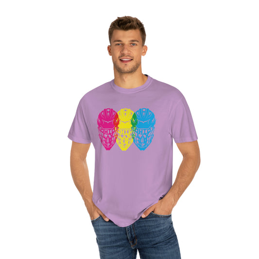 LACROSSE HELMET_TRI-COLOR (overlap) -Comfort Colors®-Unisex Garment-Dyed T-shirt
