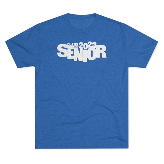CLASS OF 24 SENIOR TYPOGRAPHY-Unisex Tri-Blend Crew Tee