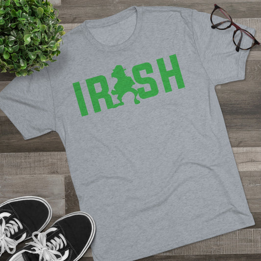 IRISH MAN™ ORIGINAL LOGO-green-Unisex Tri-Blend Crew Tee