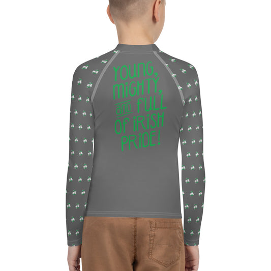 LITTLE IRISH HOOPS_COMPRESSION-Youth Rash Guard