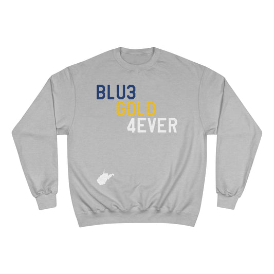 BLUE GOLD 4EVER_304-WV State Shape_Champion Sweatshirt