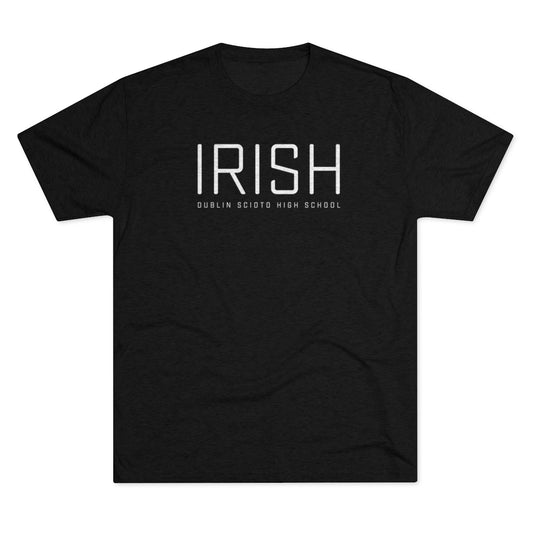 IRISH-DUBLIN SCIOTO HIGH SCHOOL_White print - Men's Tri-Blend Crew Tee